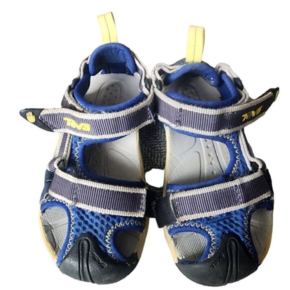 Teva Toachi Sandals Blue Little Kids Boys Size 10 - Picture 4 of 11